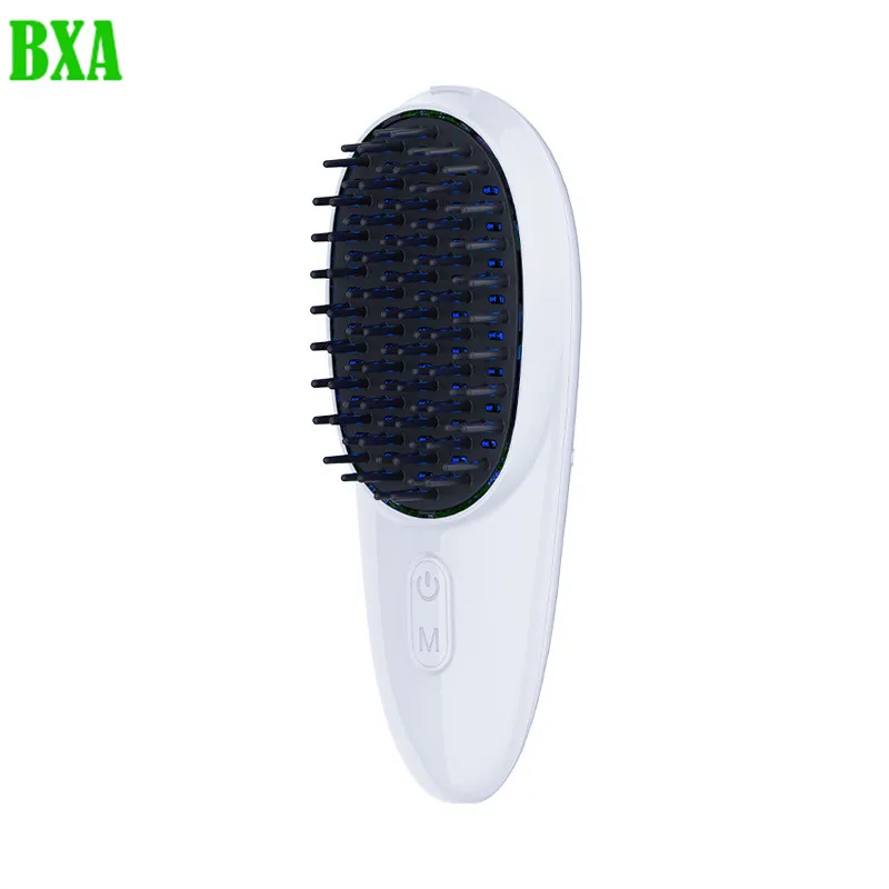 Electric Scalp Massage Comb Red Blue Light Therapy Hair Growth Head Massager Anti Hair-loss High-frequency Vibration Hair Brush