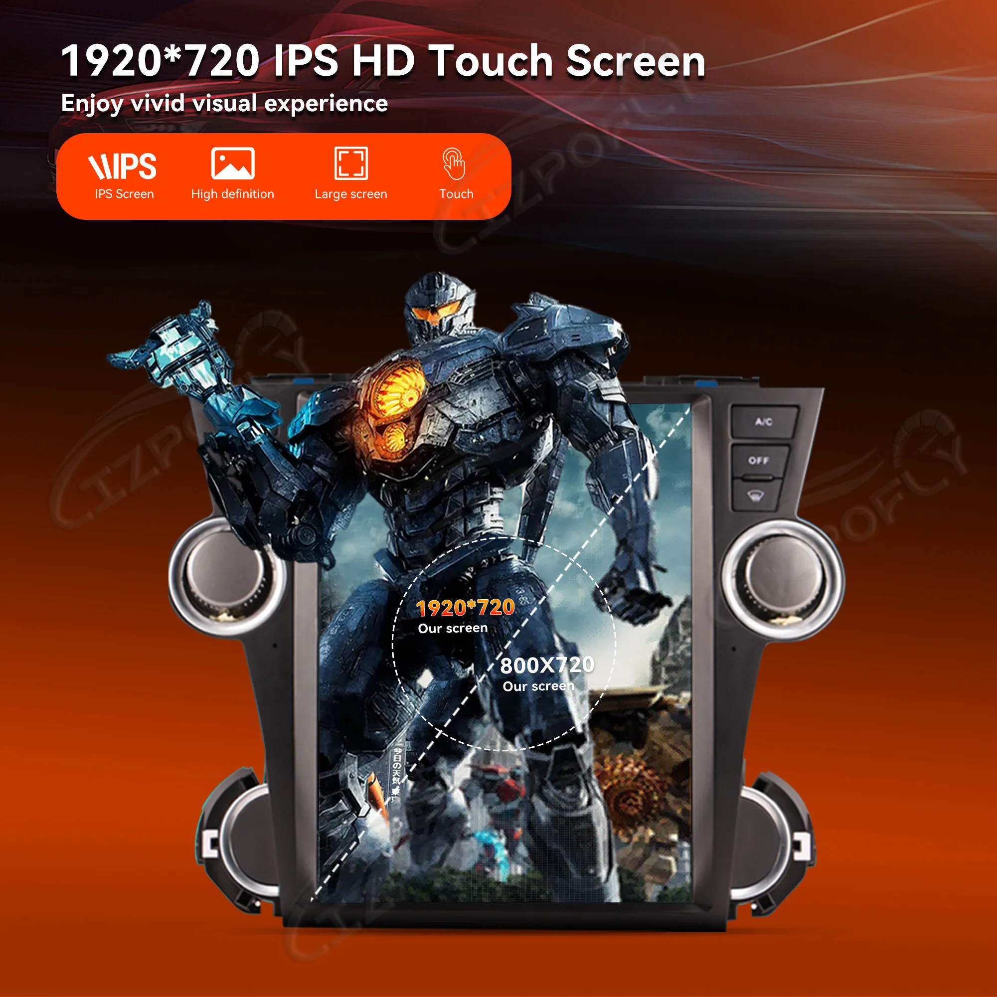 

12"Android Carplay Radio Multimedia Coche For Toyota Highlander Kluger 2009 2010 2011 2012 2013 GPS Navi Stereo Player Head Unit