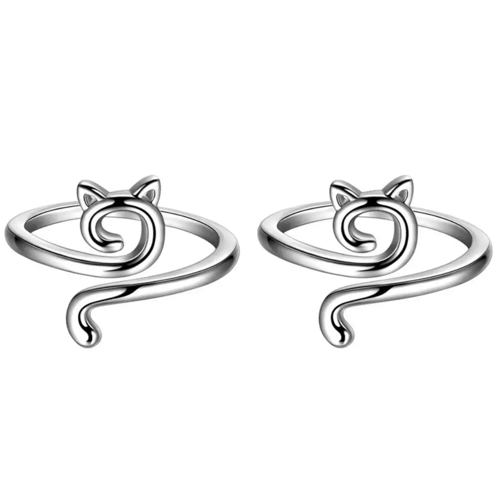 2pcs Handamde Metal Crochet Finger Ring Convenient Yarn Guide Tool Knitting Ring Open Adjustable Yarn Ring Wool Knitting - Image 6