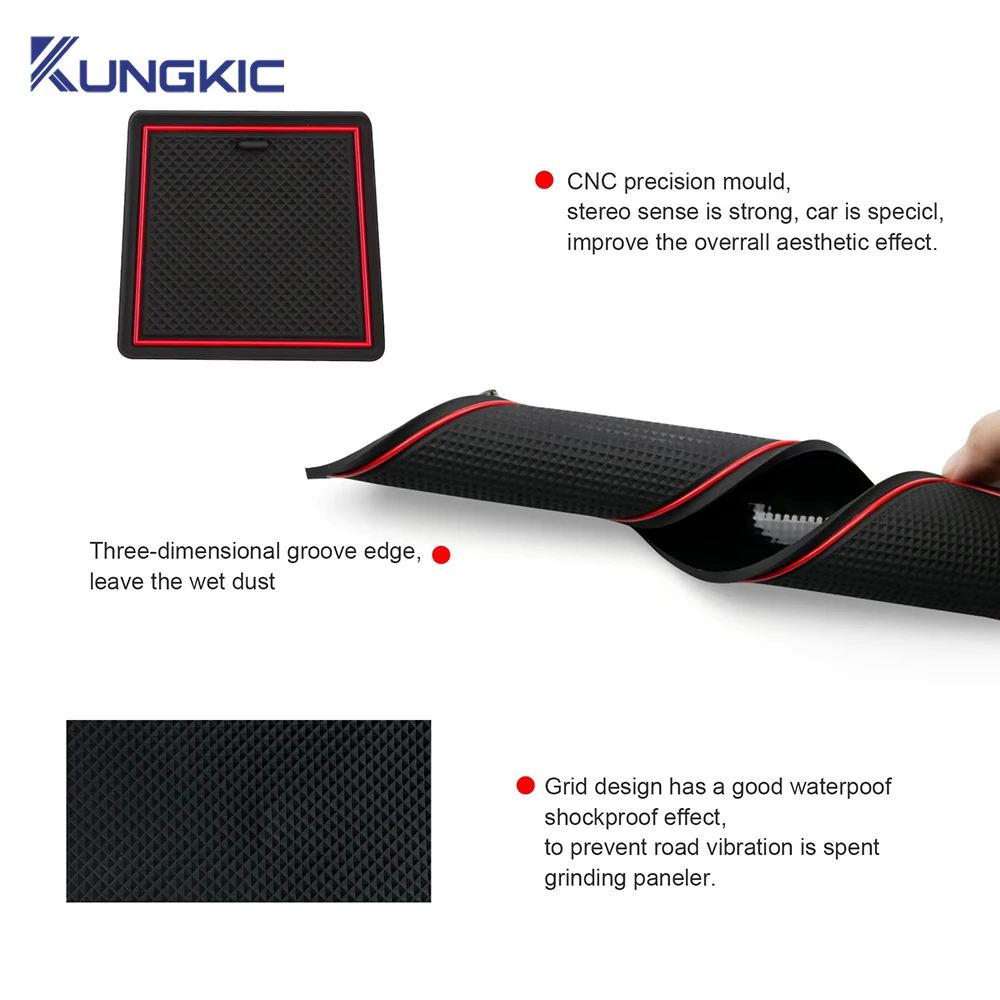 Car Door Groove Mat for Dacia Duster 3 2024 2025 2026 Anti-Slip Door Gate Slot Pats Auto Interior Dacia Duster 3 Accessories