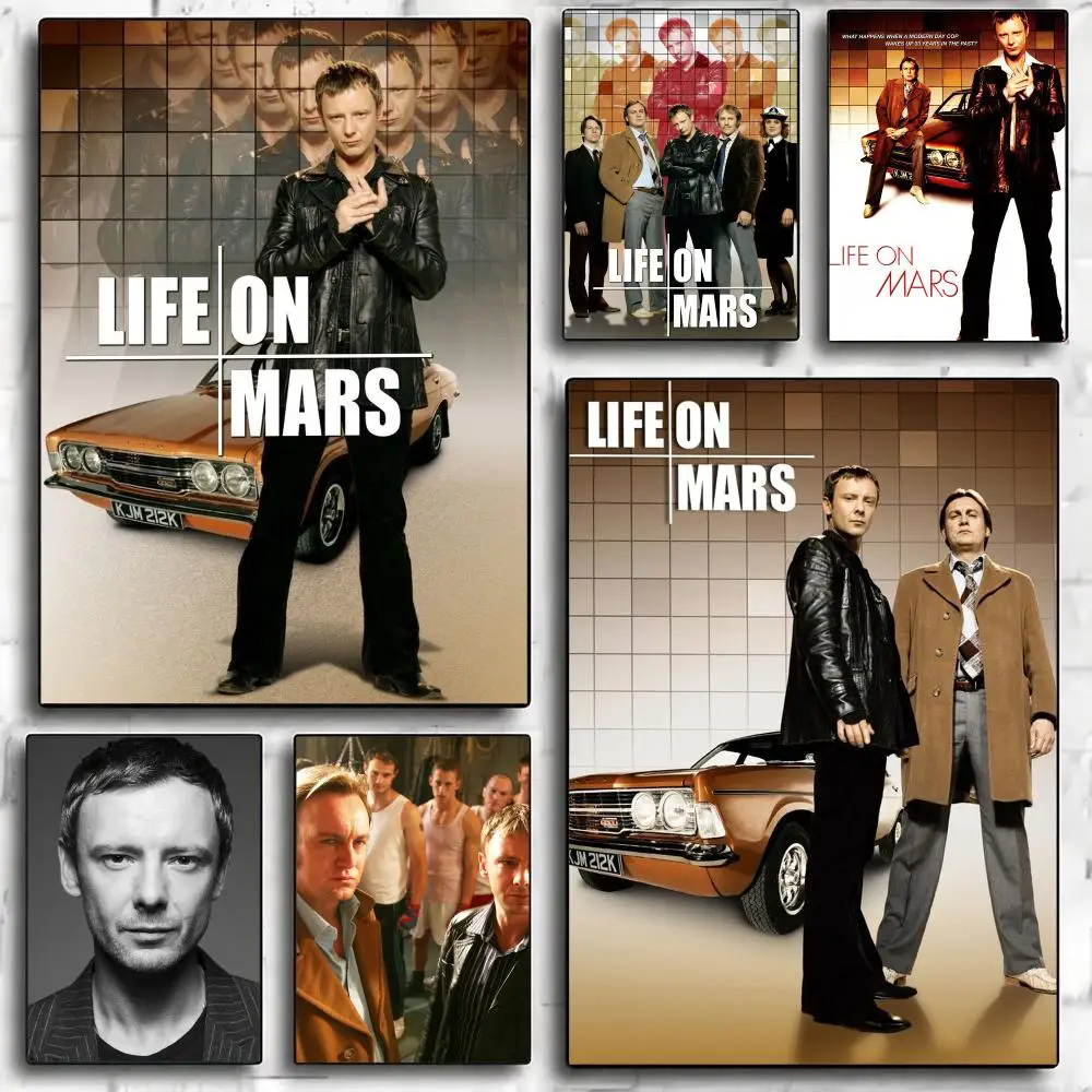 tv series L-Life on Mars-S Poster Minimalist Wall Sticker for Cafe Office Bar Home Decor and Gift