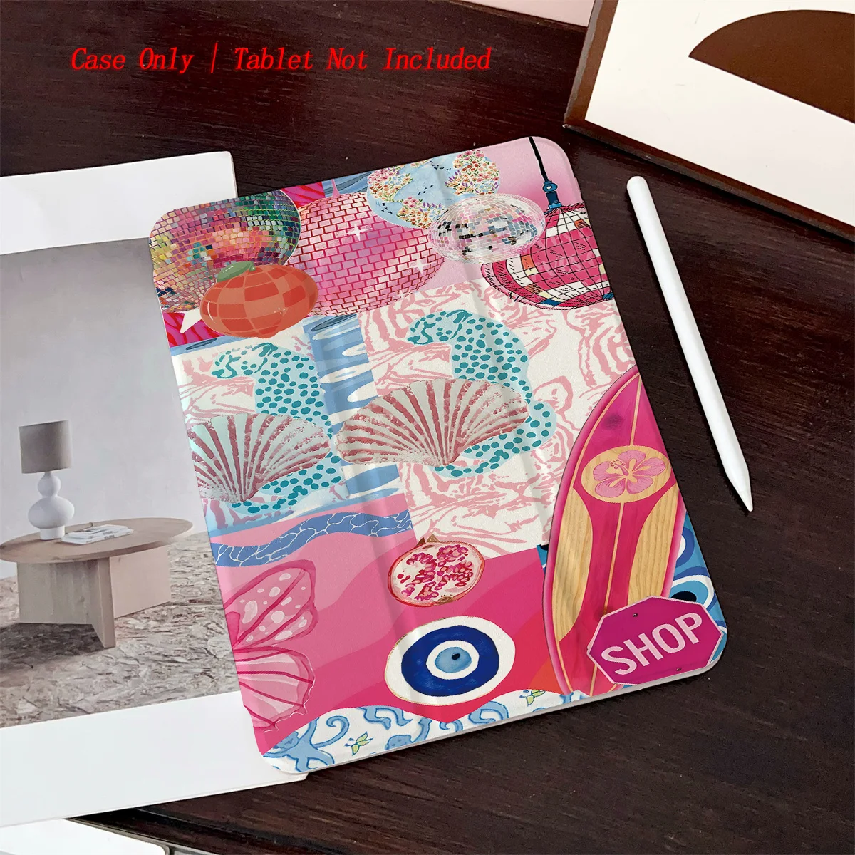 

360 ° Чехол для iPad с вращающейся складной подставкой — красочный окрашенный многоузодочный принт для Apple iPad Pro/Air/Mini