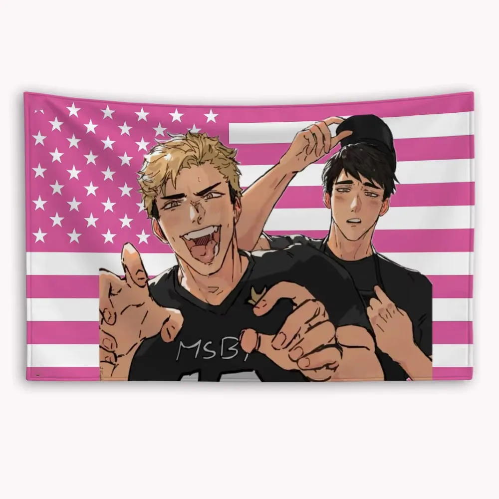 Osamu Miya Miya Atsumu Twins Amerikanische Flagge Haikyuu!! Banner Dekoration Garage Flaggen für Schlafzimmer Outdoor Dekor Tapisserie Flaga