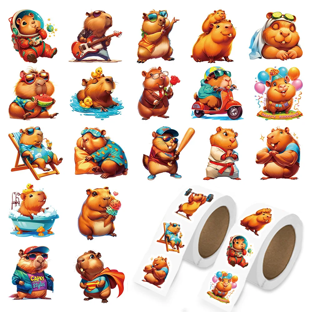 Cute Capybara Pattern Stickers, DIY Journaling Supplies, Kids Stationery for Notebook, Journal & Scrapbook