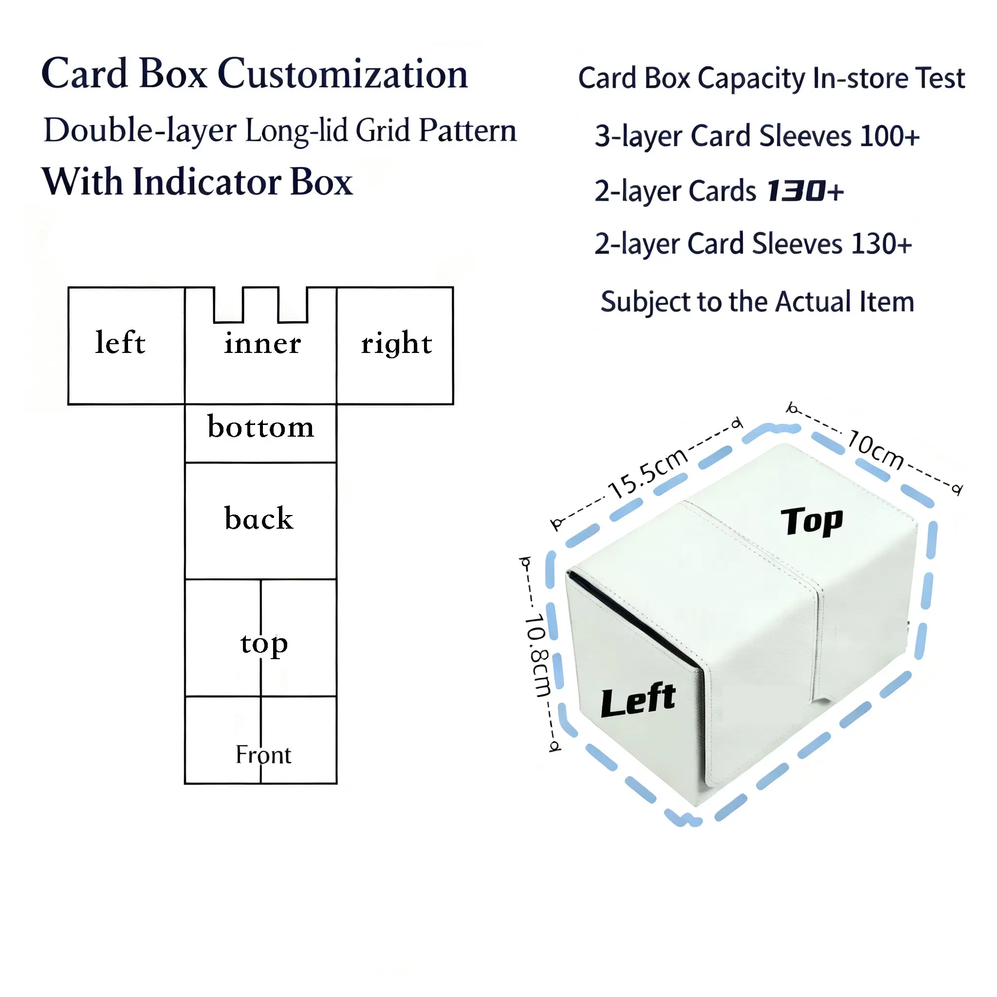 تخصيص YGO صندوق 130 + PU أنيمي بطاقات صندوق تخزين MTG TCG سطح السفينة بطاقات صندوق حامي حقيبة ل MGT/PTCG لعبة جمع بطاقات التداول #1