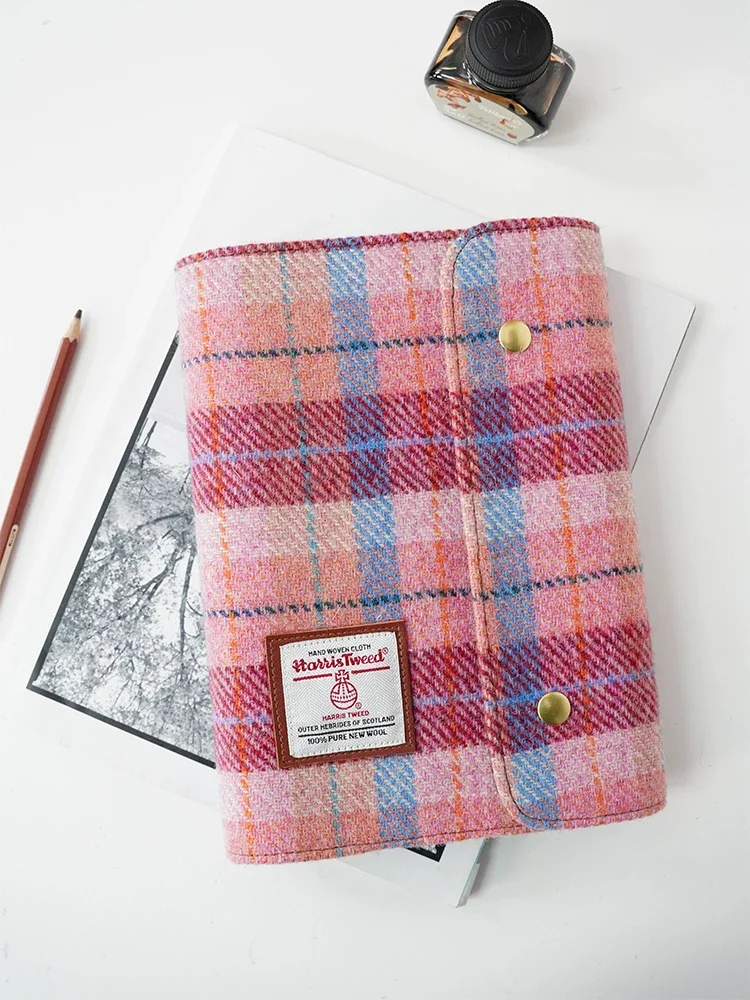 carnet-a-fermeture-eclair-harris-tweed-a5-journal-harris-tweed-a5-cahier-a-feuilles-mobiles-cahier-de-travail-agenda