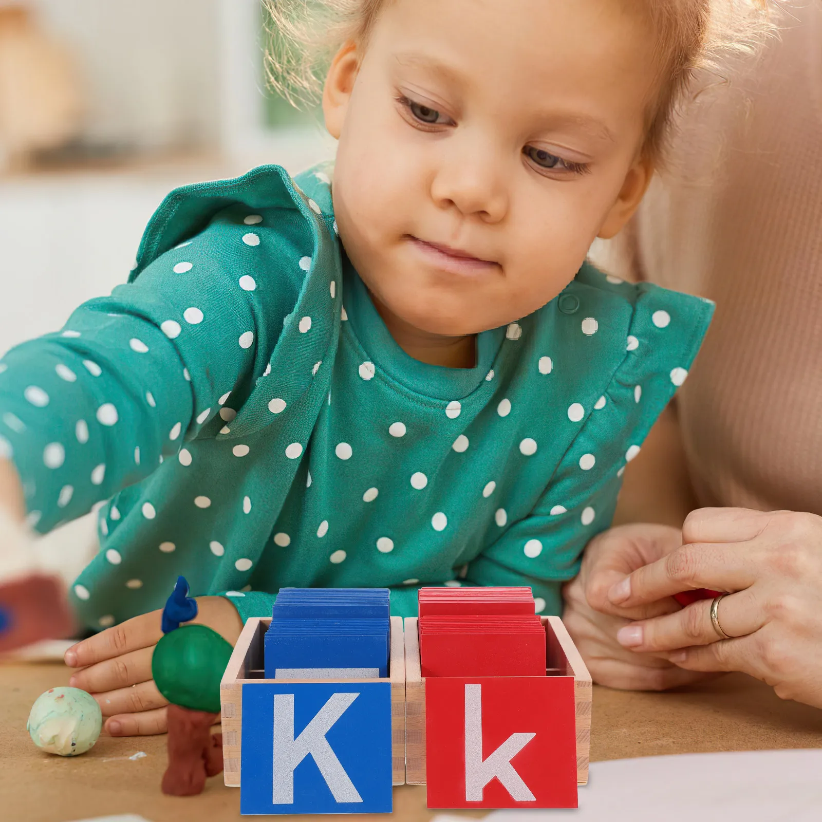 

1 Set Wooden Letter Blocks Sandpaper Alphabet Cards Cognitive Learning Sensory Educational Materials for Kids Early Learning