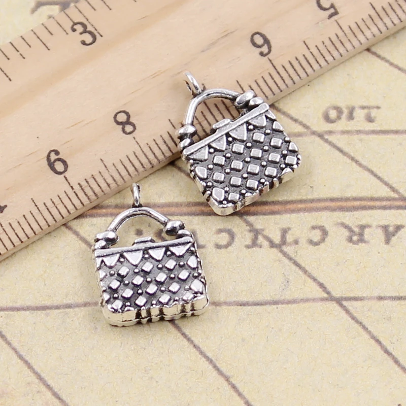 10pcs Charms Handbag 18x13mm Tibetan Silver Color Pendants Antique Jewelry Making DIY Handmade Craft