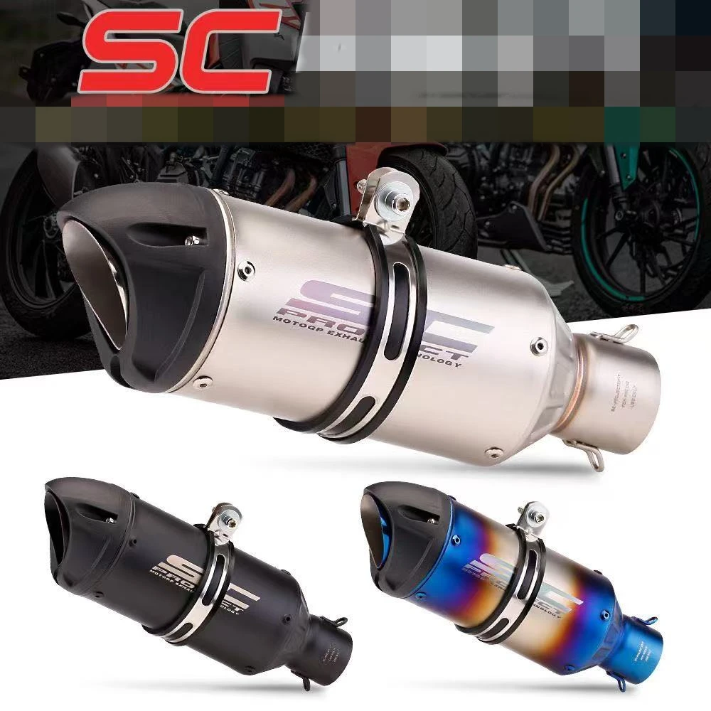 

51mm Motorcycle Exhaust SC Muffler Pipe With DB Killer For Z900 Z400 Duke390 GSX-250R NIJIA650 Moto Universal Modified Exhaust