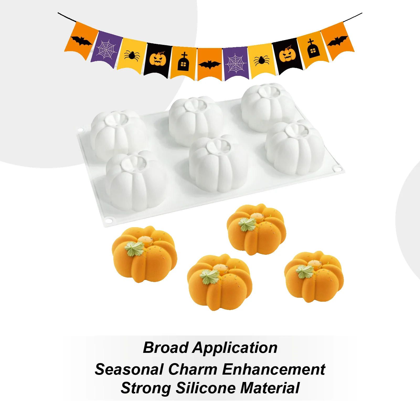 

Halloween Pumpkin Silicone Cake Mold for Chocolate Mousse Ice Cream Jelly Pudding Dessert Bakeware Pan Decorating Tools