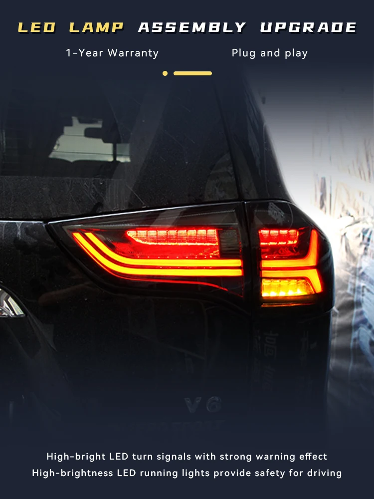 Tail Lights for Mitsubishi Pajero Sport 2009-2015 Taillight Upgrade LED DRL Dynamic Modified Audi Style Signal Auto Accessory