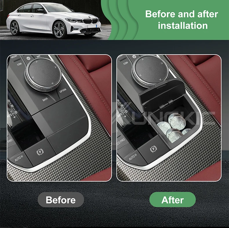 Storage Box For BMW G20 F40 G01 G05 G26 G02 G07 G06 F44 3 Series 4 Series X3 X5 X7 i4 LHD Modification Console Gear Shift Easy