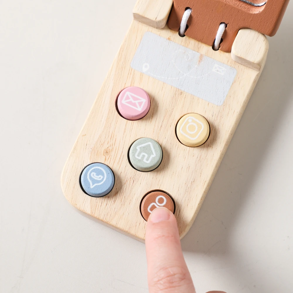 Montessori Baby Spielzeug Cartoon Flip Handy Mit Spiegel Kinder Finger Drücken Und Die Sinne Berühren Die Spielzeug Mobile Schlüssel Lernen – Detail 16