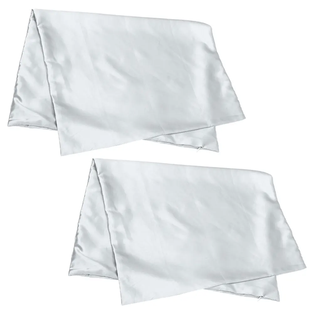

Ice Silk Pillow Cover Bed Washable Cool Cases Covers Cooling Protector Light Grey Pillowcase Decorative Comfortable