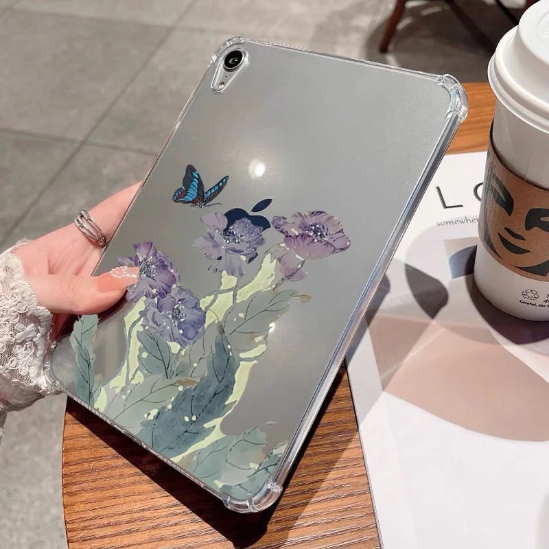 Retro Flower Oil Rose Case For Samsung Galaxy Tab S9 FE S7 S8 Plus  Tab A8 10.5 A7 S6 Lite 10.4 A9 8.7 Talbet Soft Clear Cover