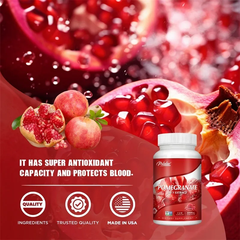 Pomegranate Extract Capsules - Antioxidant Supplement - Used for Heart Health Joint Support and Nitric Oxide Supplementation