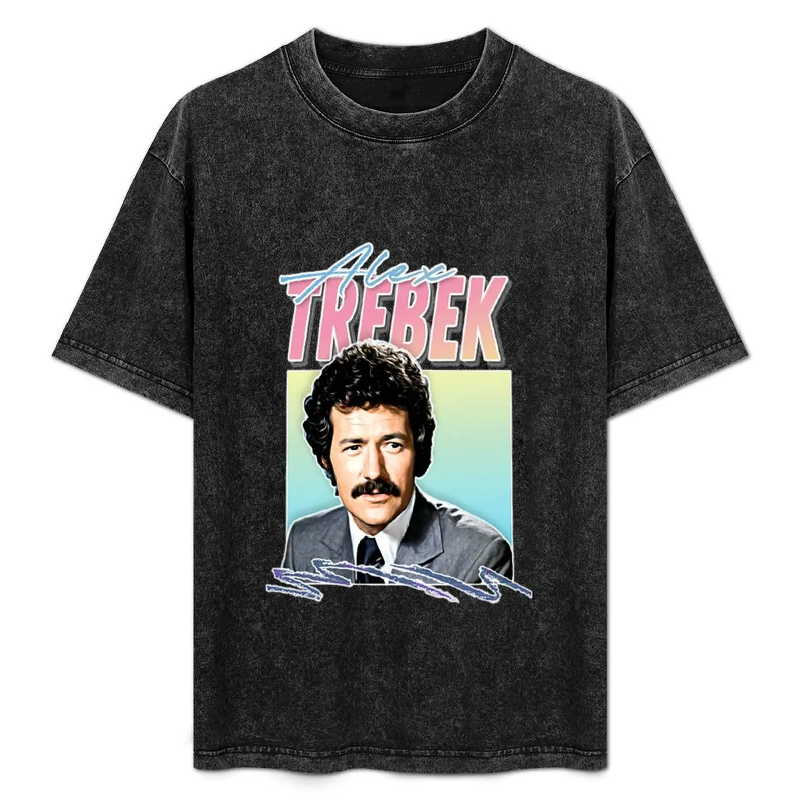 Alex Trebek _ Retro Vintage Aesthetic Fan Design T-Shirt Abstract Pattern Print Top