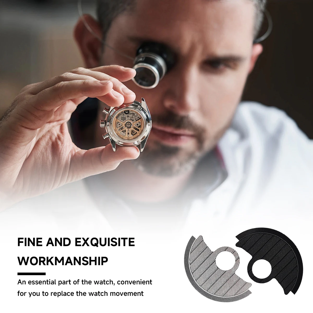 Parche de Metal con Rotor de martillo automático NH35 NH36, compatible con NH34 4R35 4R36 NH35 NH36 NH38 7S, protector de reparación Movt