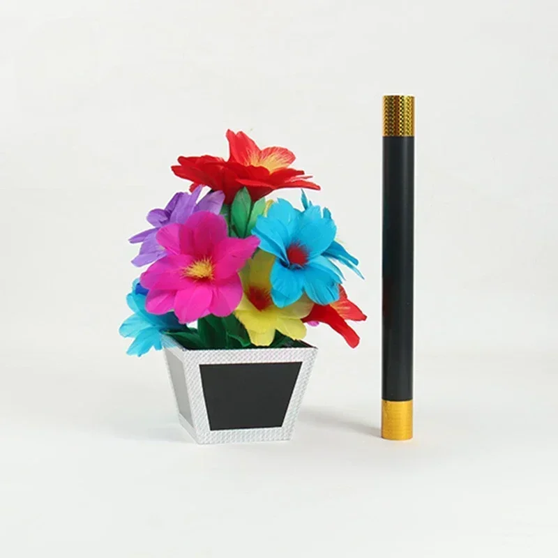 Flowerpot Splitting Magic Tricks One To Two Potted Flower Tray Feather Flower Magia Magician Stage Illusion Gimmick Props