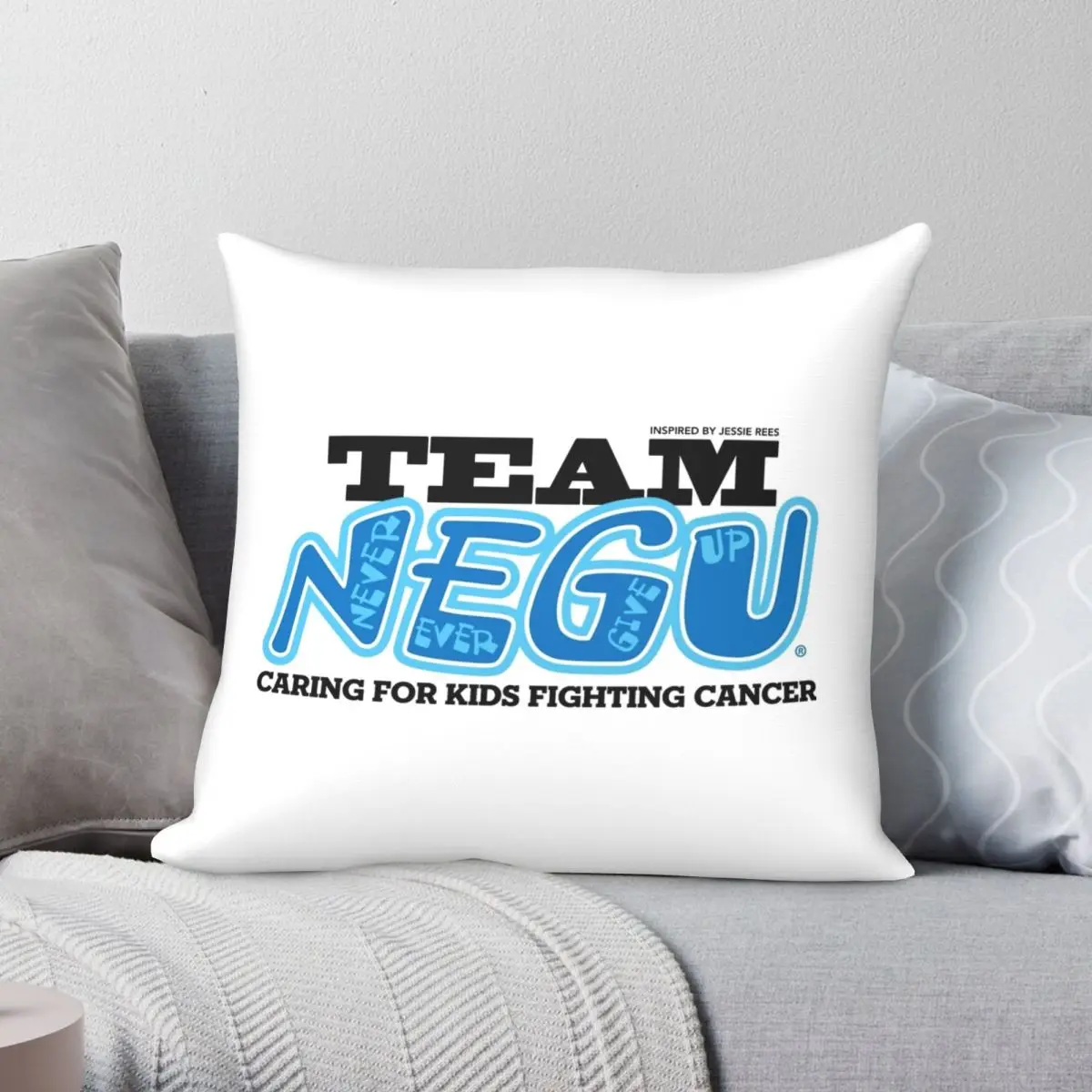 

Team NEGU Square Pillowcase Polyester Linen Velvet Pattern Zip Decor Car Cushion Cover