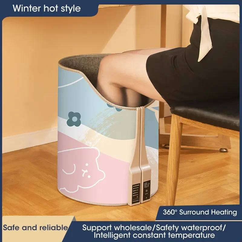 

Electric Feet Heated Warm Feet Folding Portable Adjustable Thermostat Foot Warmer for Home Office Feet Heater Winter Cushion