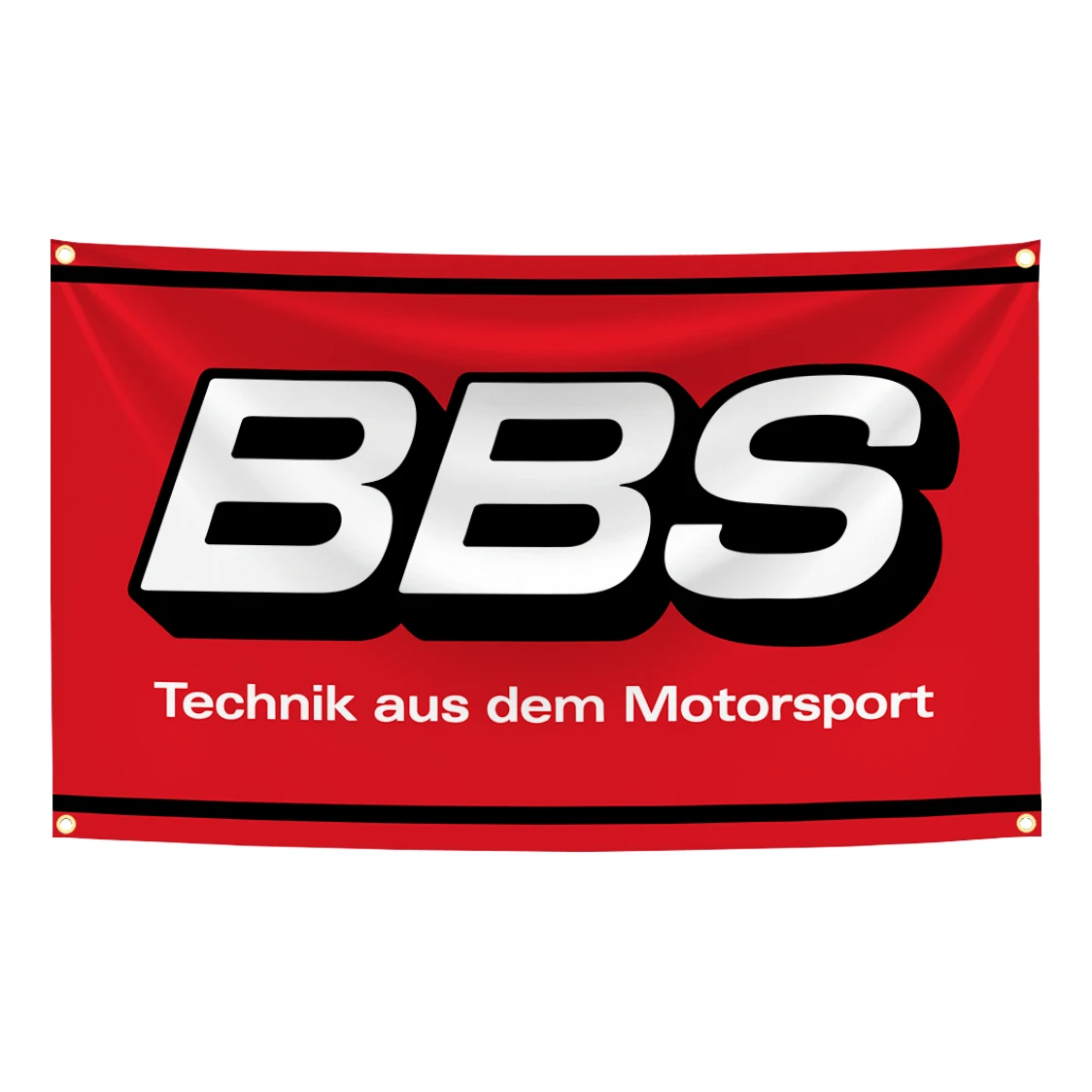 90 x 150 cm klassische Auto-Reifen-B-BBS-Flagge, Autoteile-Wandteppich, Polyester, Digitaldruck, Banner, Garage, Wandkunst, Außendekoration