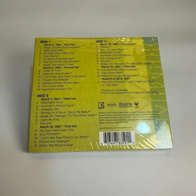 

The Doors Live At The Matrix 1967. 3CD. Психоделический рок-альбом Live. Музыкальный компакт-диск. Новые специальные продукты.
