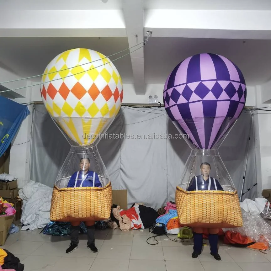 Costume de ballon à air chaud de performance gonflable de scène colorée faite sur commande