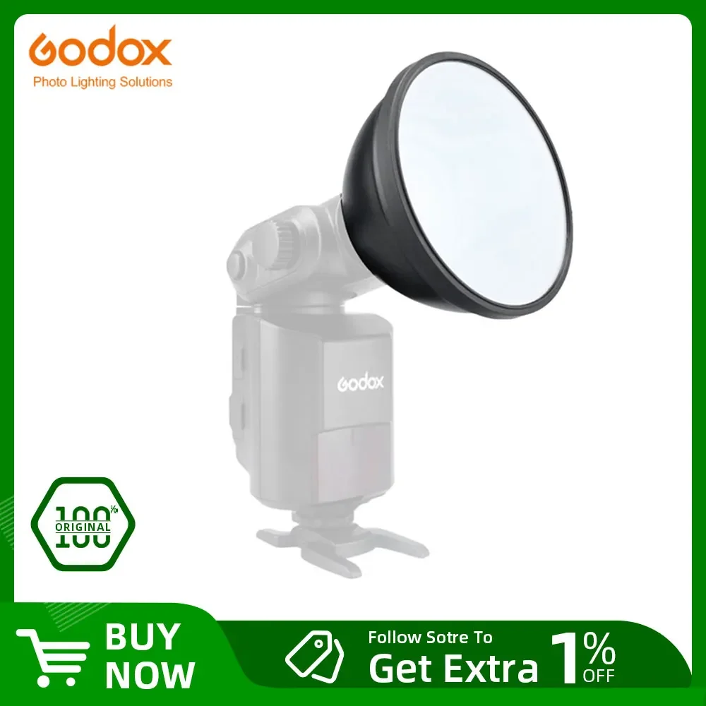 

Godox AD-S2 Standard Reflector with Soft Diffuser for goxdox WITSTRO Flash AD180 AD200 AD360 AD360II Flashes Speedlite