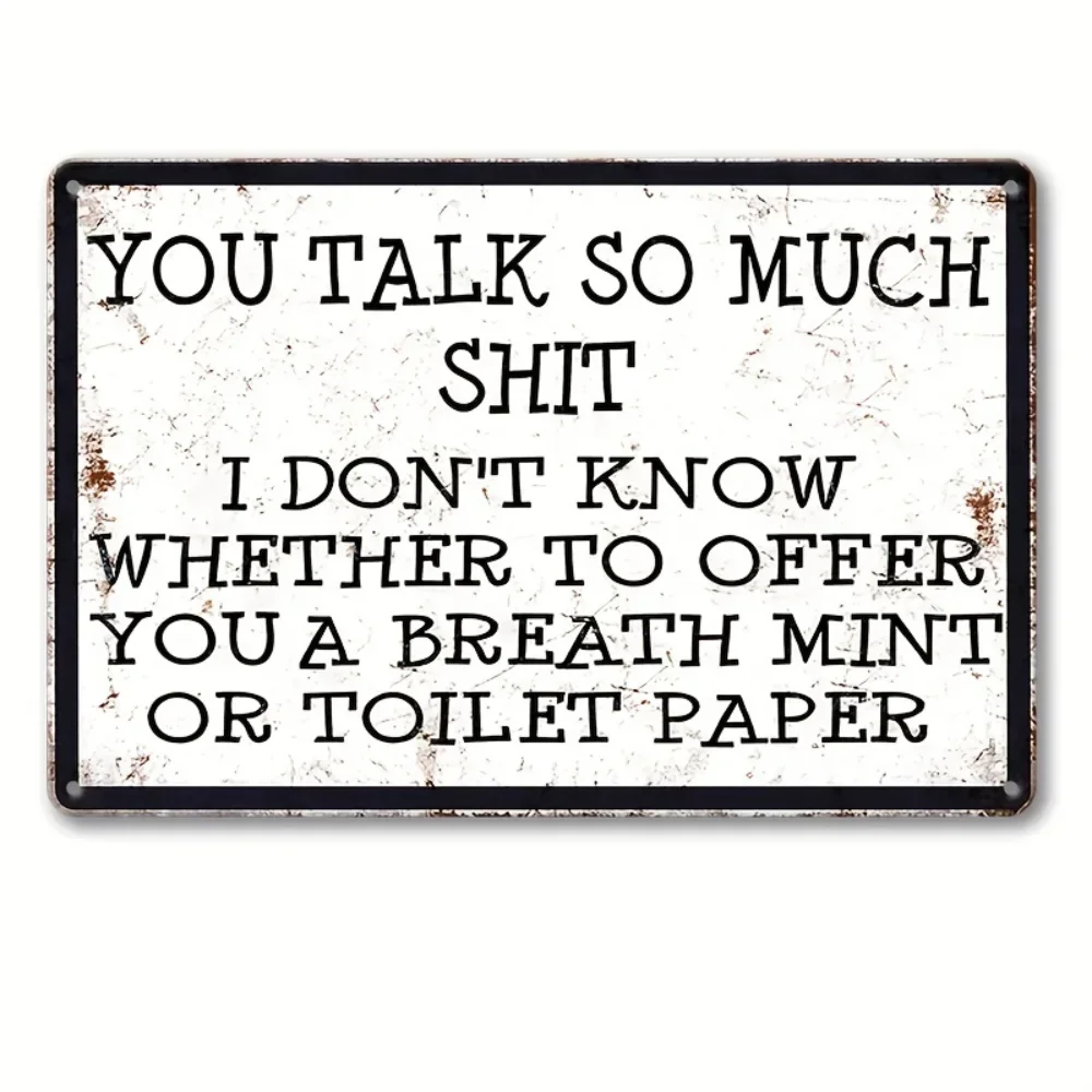 لوحة معدنية عتيقة مع ديكور جداري ، "تتحدث حتى تحتاج" ، مثالية للمنزل ، المطعم ، البار ، المقهى #3