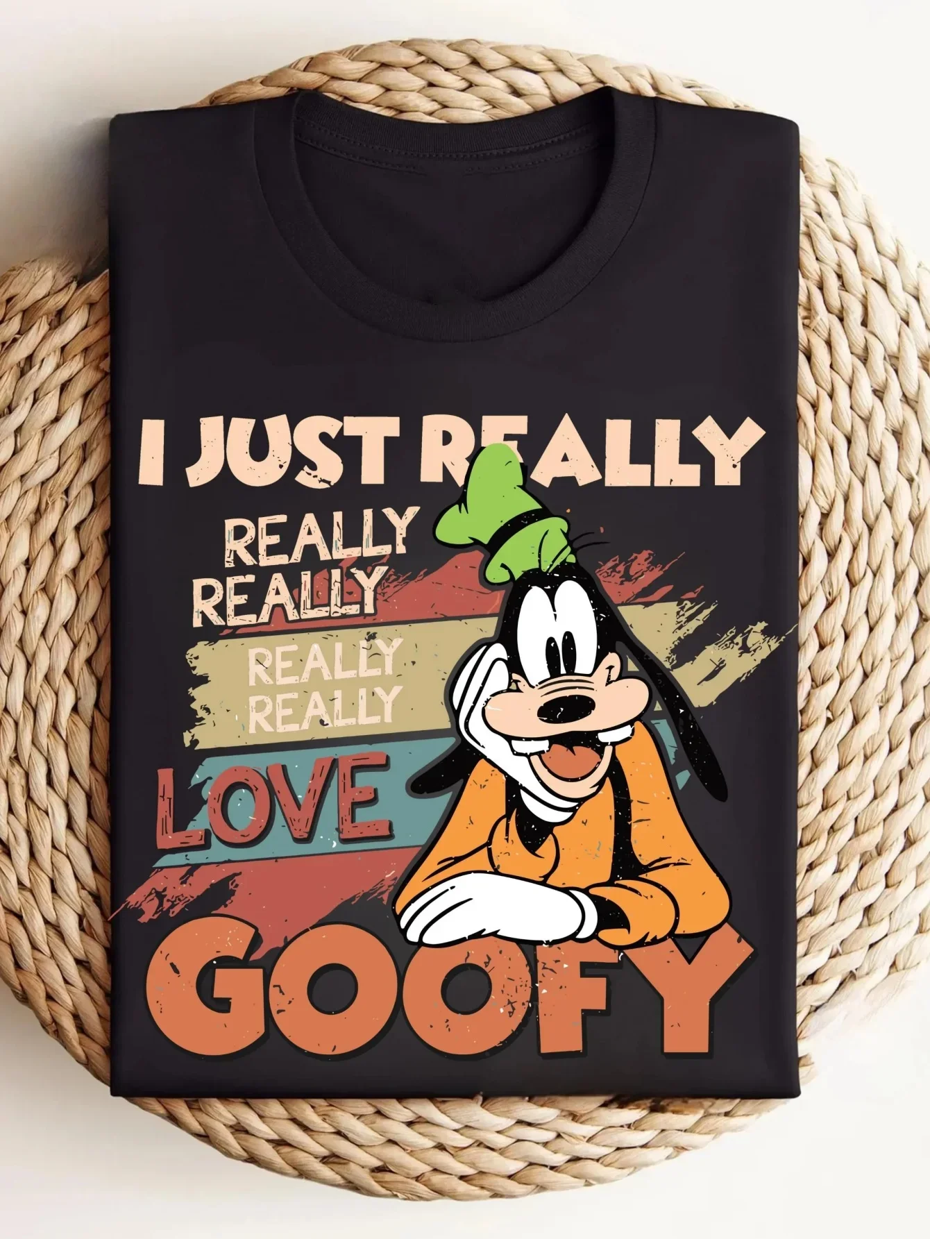 

Men'S Disney Goofy Graphic T-Shirt - Funny "I Just Really Love Goofy" Saying - Official Disney Character Tee Unisex