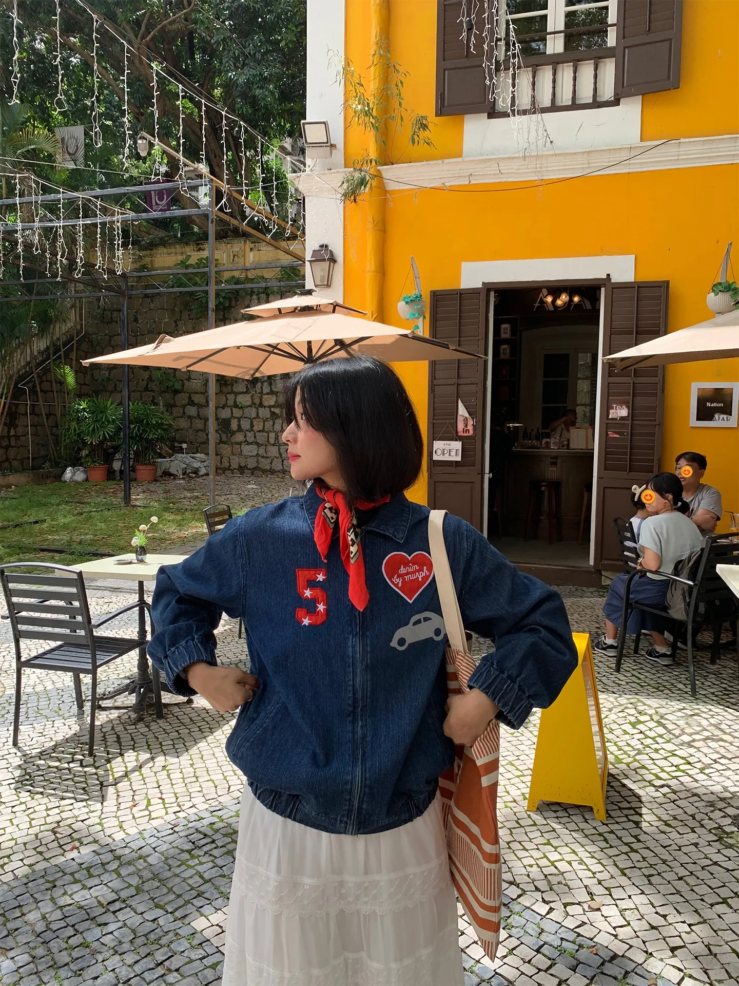

Women's Denim Jacket 2025 Early Autumn Loose Embroidered Casual Style Cotton Polyester Blend Short Coat Outerwear