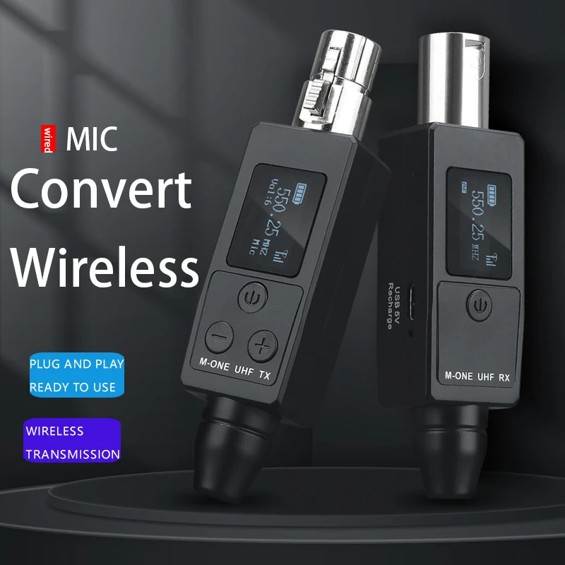 Senmi Microphone Wireless Receiver Transmitter With Built-In Dual Antenna Noise Reduction For Recording