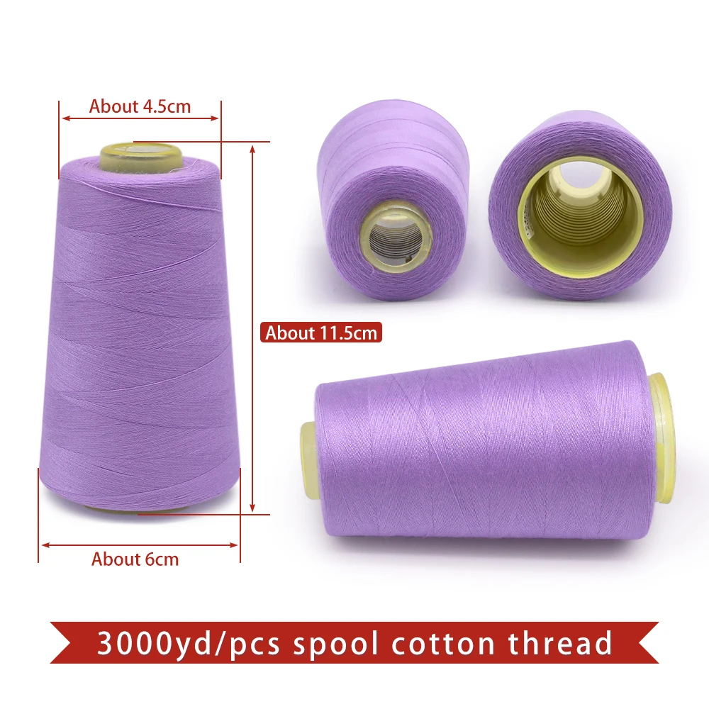 brand wholesale high quality 3000yd/pcs spool cotton thread for family sewing Accessories Crafts garment accessories DIY