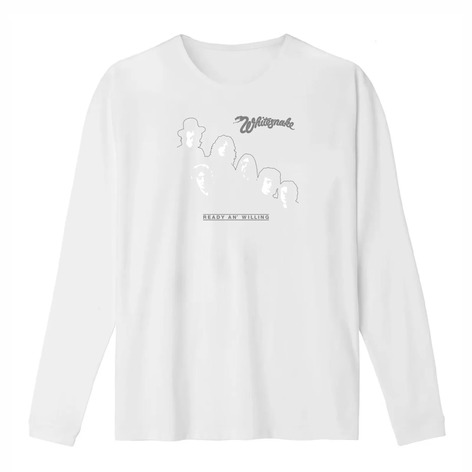 Whitesnake: Ready And Willing T-Shirt Summer Casual Cotton Tee Oversized Streetwear Tops Vintage Graphic Print 100% Cotton