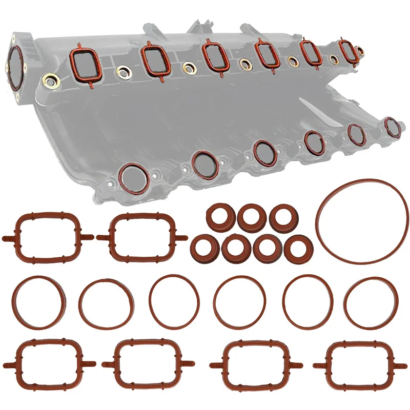 

Durable-26Pcs Intake Manifold Seal Gasket Kit 11612246945 11617790198 For BMW 3 5 6 7 Series E61 E63 E70 E83 E90 E92 X3 X5 X6 Pa