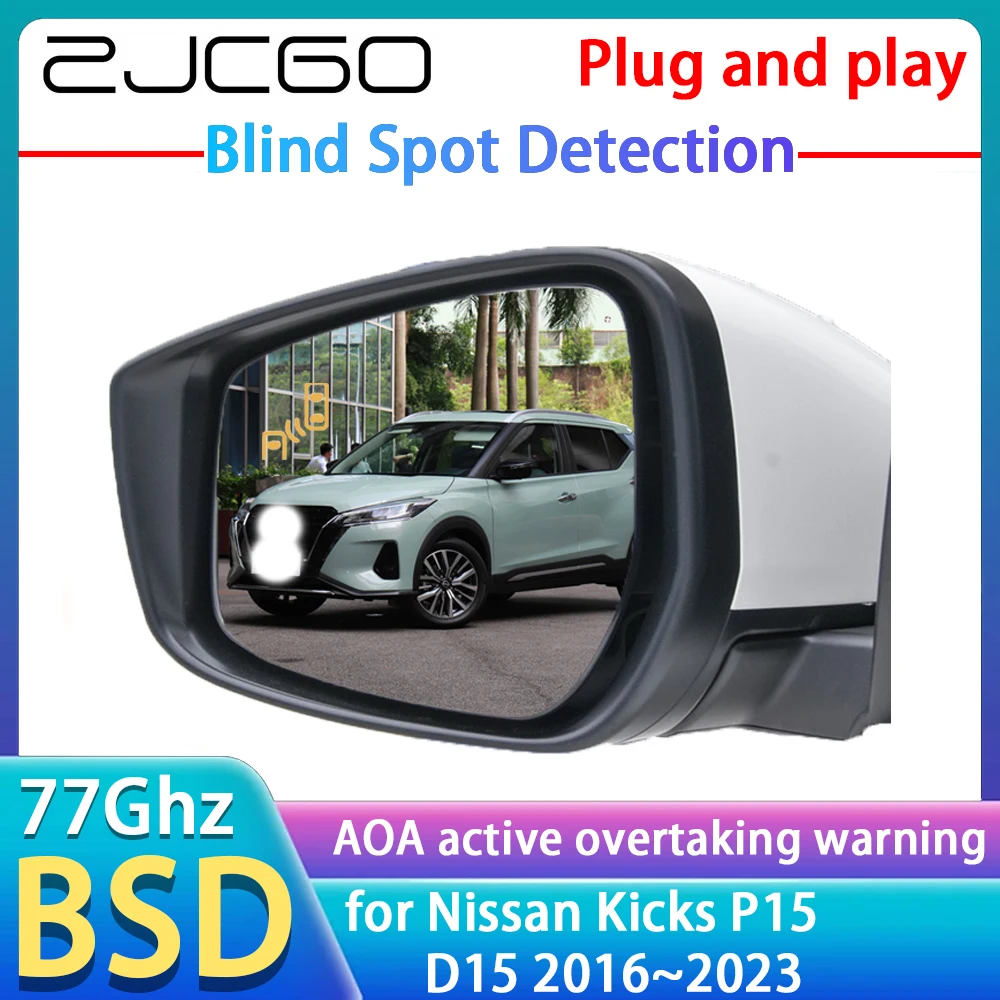 

ZJCGO 77GHz Radar Detector BSD Blind Spot Detection Alert Mirror Assistance Accessories For Nissan Kicks P15 D15 2016~2023