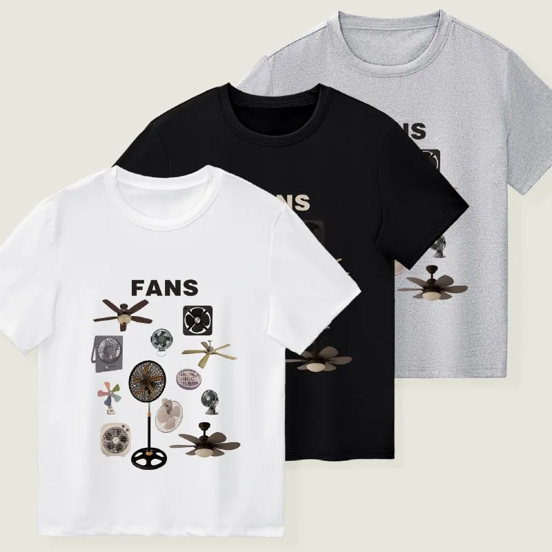 Boys Round Neck Short Sleeve T-shirt Fan Print Summer New Casual Comfortable Children's Wear Girl Clothes  Clothes