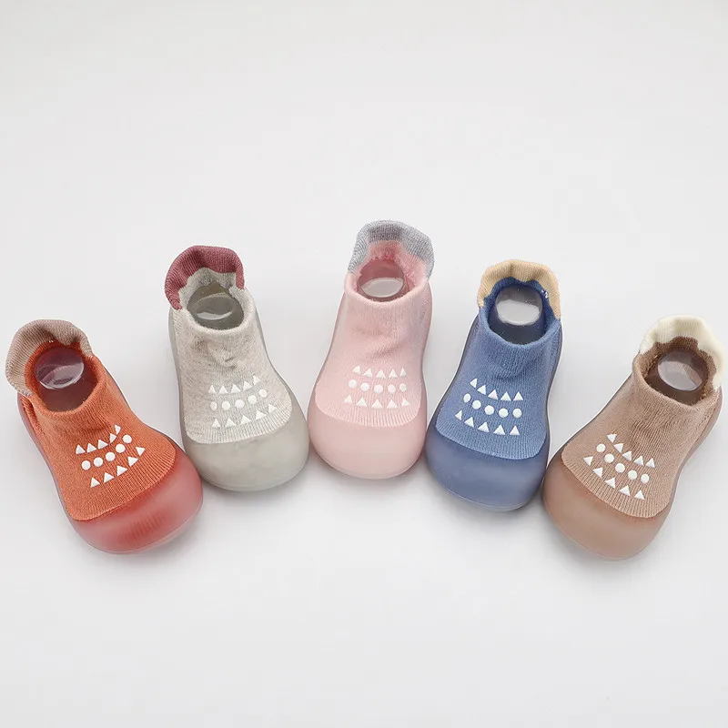 

New Fashion In Autumn Unisex Baby Girls Boys Non-slip Cotton Toddler Floor Socks First Walker Shoes for Newborns 0-4 Years