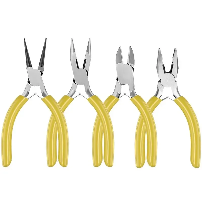 5 Inch Mini Pliers With Pointed Circular Mouth Diagonal Steel Wire Pliers Handmade Beaded Jewelry DIY Multifunctional Pliers