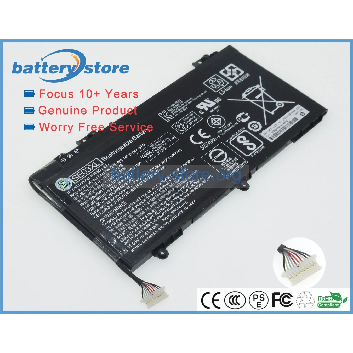 Genuine Laptop Batteries for SE03XL,TPN-Q171,849568-421,849908-850,HSTNN-UB6Z,849568-541,849909-850,11.55V,3 Cell