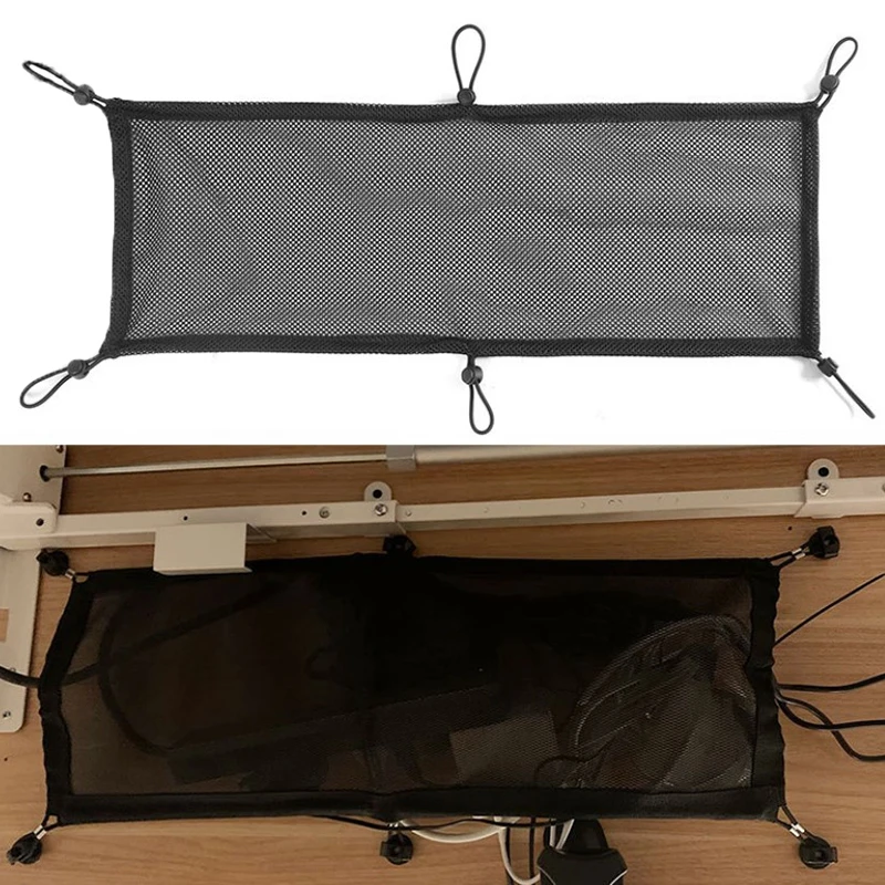 Socket Network Pocket Under Desk Cable Management Net Under Table Cord Management Mesh Organizer Flexible Wire Hiders