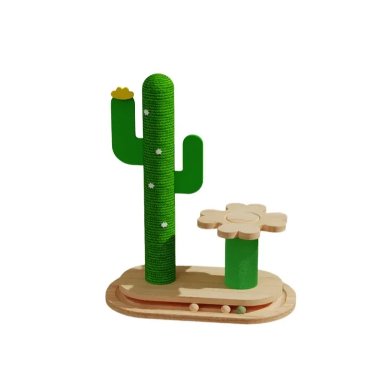 

Cactus Ball Grab Pillar Indoor Cat Scratching Column Cactus Crawling Toy Fun Activity For Cats Pet Furniture Decoration
