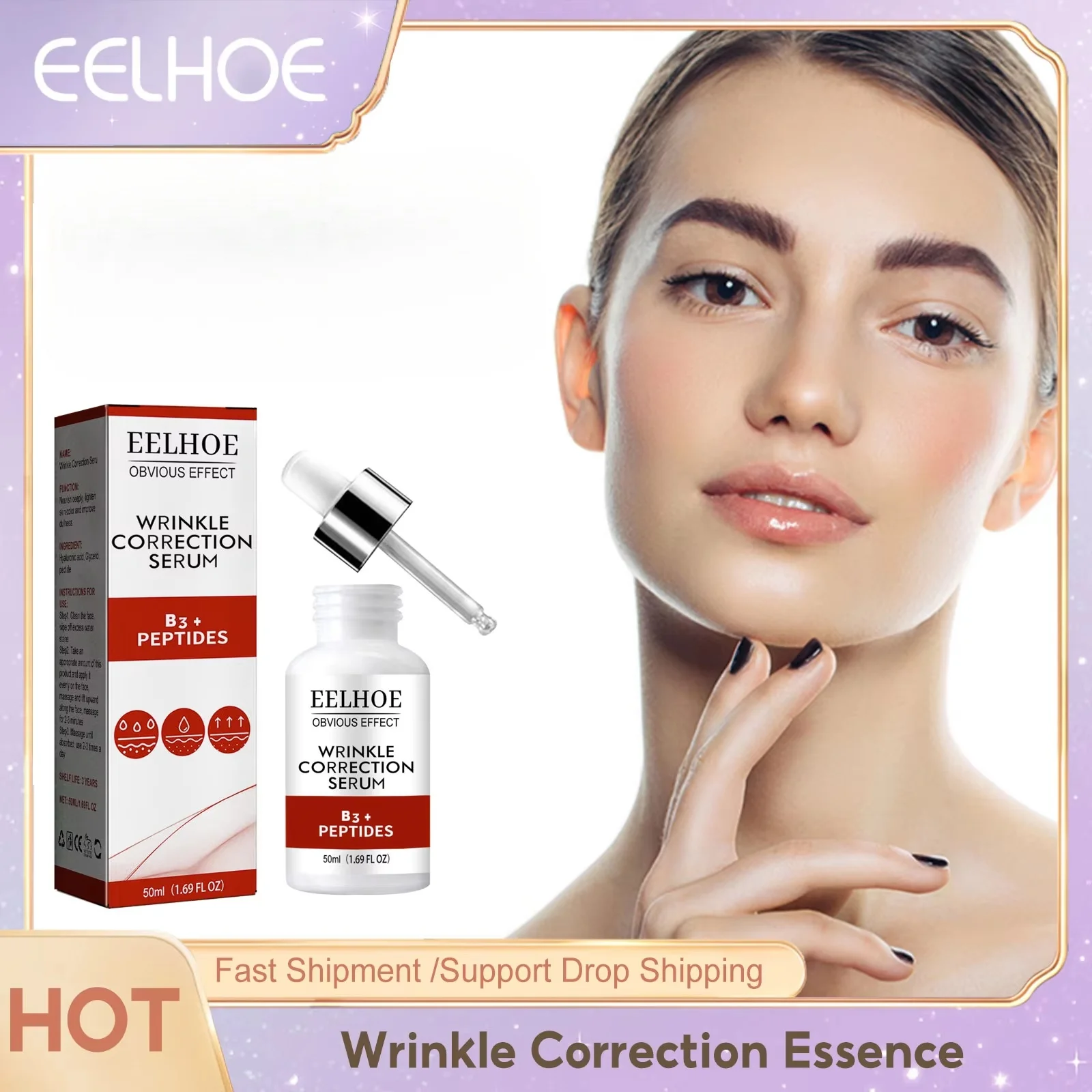 

Anti Wrinkle Serum Firm Forehead Neck Fine Lines Tighten Sagging Improve Roughness Dry Moisturizing Anti Aging Facial Essence