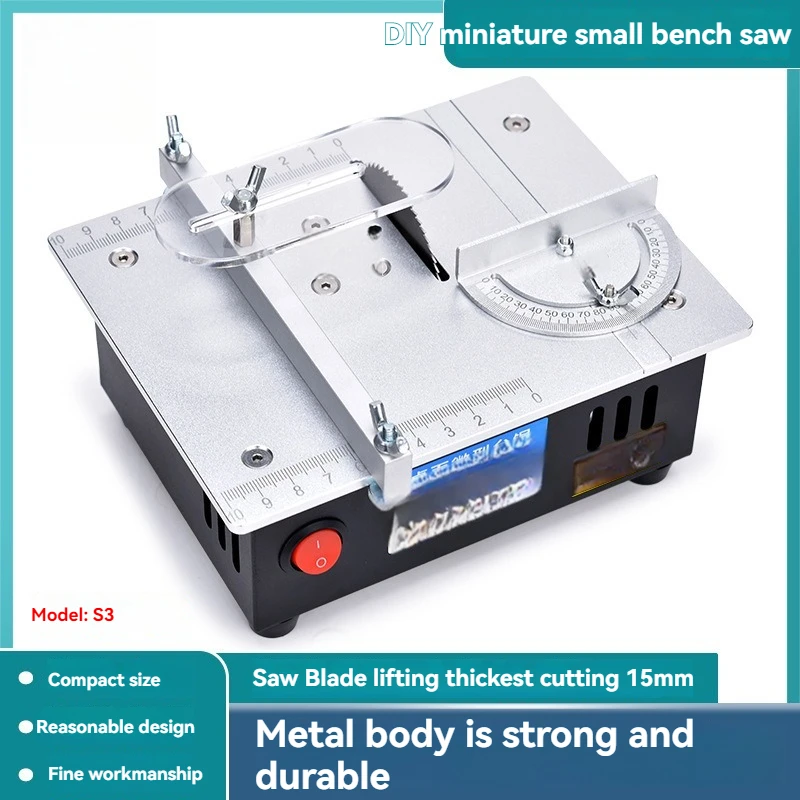 S3 Desktop Mini Table Saw 2-inch Aluminum Alloy Mini Diy Small Desktop Cutting Machine