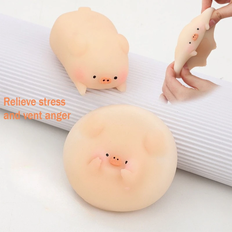 Lindos Juguetes de Cerdo Rosa para Apretar, Cerdito Rosa Antiestrés y para Ventilar Emociones, Juguetes Kawaii para Mascotas, Regalos para Amigos
