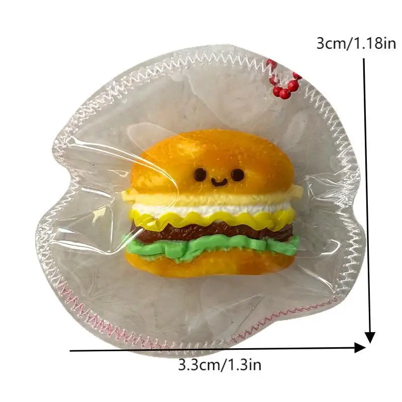 Sweet Simulation Bread Stress Toy, Cartoon Silicone Pressure Ease Fun Mini Unwind, Slow Rebound Playthings Presents