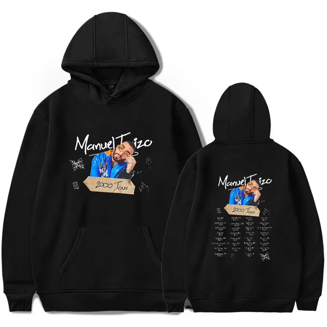 Manuel Turizo 2000 Tour Merch Oversized Women/Men Hoodie Sweatshirt Streetwear Hip Hop Pullover Hooded Jacket Male Tracksuit