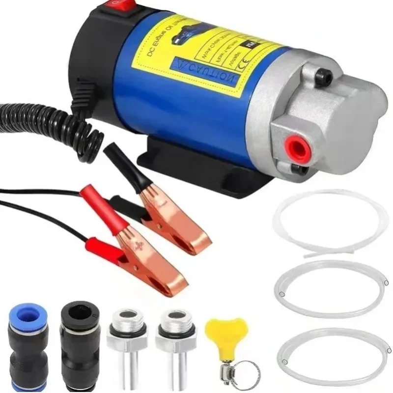 GIOIO tragbare elektrische Ölpumpe für schnellen DIY-Ölwechsel und Flüssigkeitsabsaugung. Fahrzeugbatteriebetrieben mit Hochleistungs-Motor aus reinem Kupfer und komplettem Zubehör. Perfekt für die