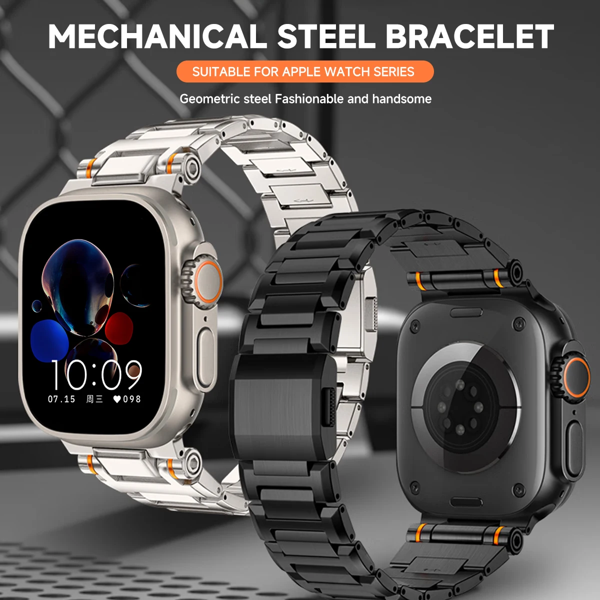 Stainless Steel Strap for Apple Watch Ultra Band 49mm 46 44 45 42mm Luxury Replacement Bracelet For IWatch Series 10 9 8 7 6